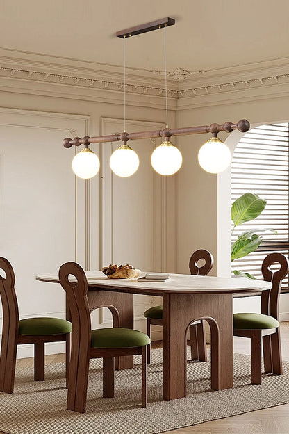 Vintage Walnut Dinging room Chandelier - view 5 | morylighting