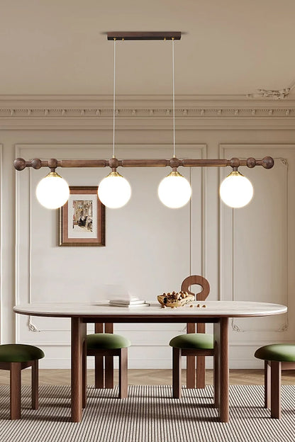 Vintage Walnut Dinging room Chandelier - view 6 | morylighting
