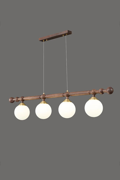 Vintage Walnut Dinging room Chandelier - view 10 | morylighting