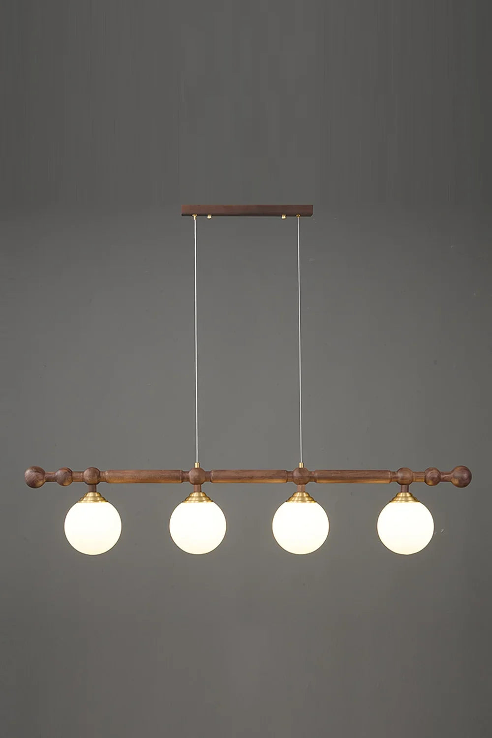 Vintage Walnut Dinging room Chandelier - view 11 | morylighting