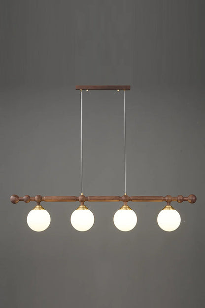 Vintage Walnut Dinging room Chandelier - view 11 | morylighting