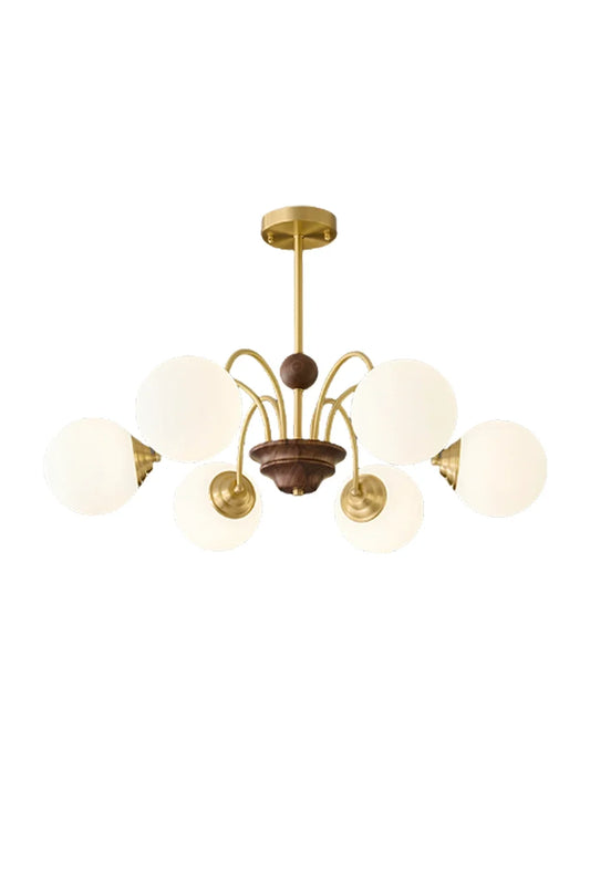 Vintage Walnut Wood Chandelier | morylighting