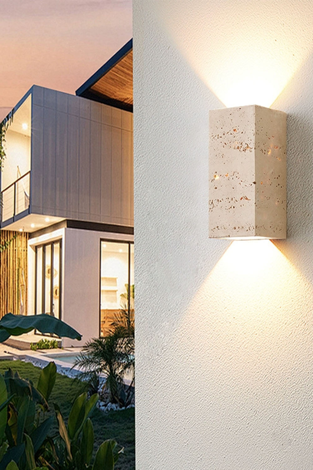 Vintage Yellow Travertine Wall Lamp - view 7 | morylighting