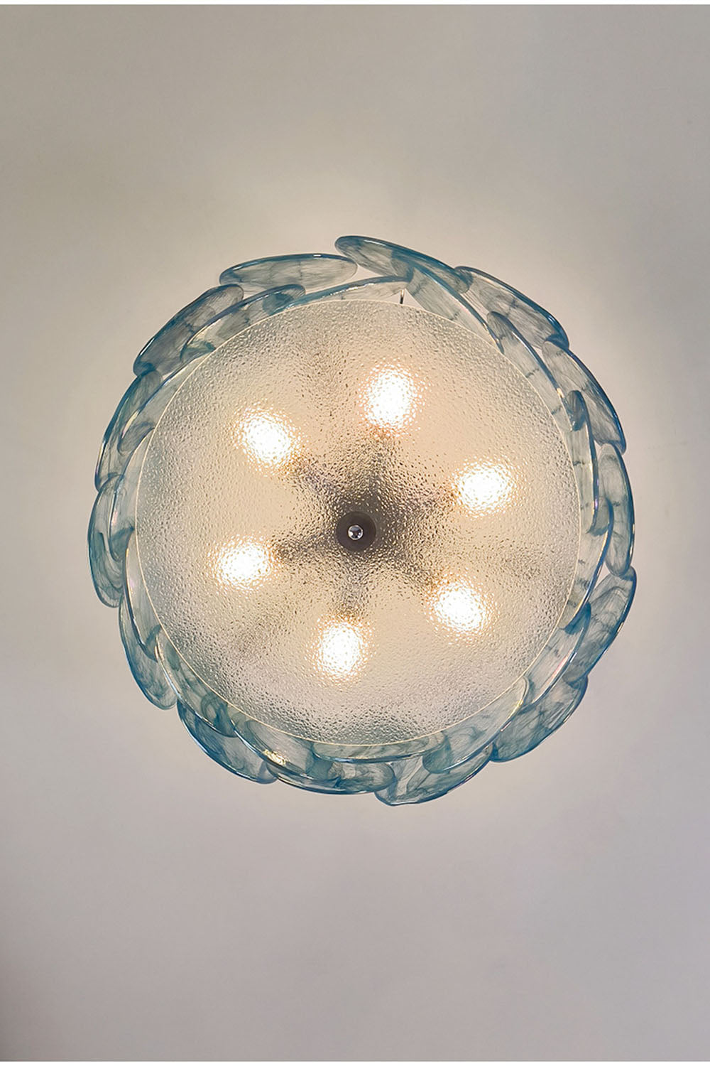 Vistosi-Style Glass Disc Ceiling Light - view 3 | morylighting