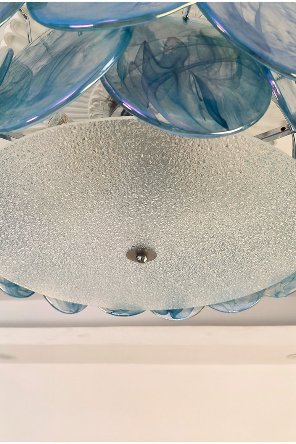Vistosi-Style Glass Disc Ceiling Light - view 4 | morylighting