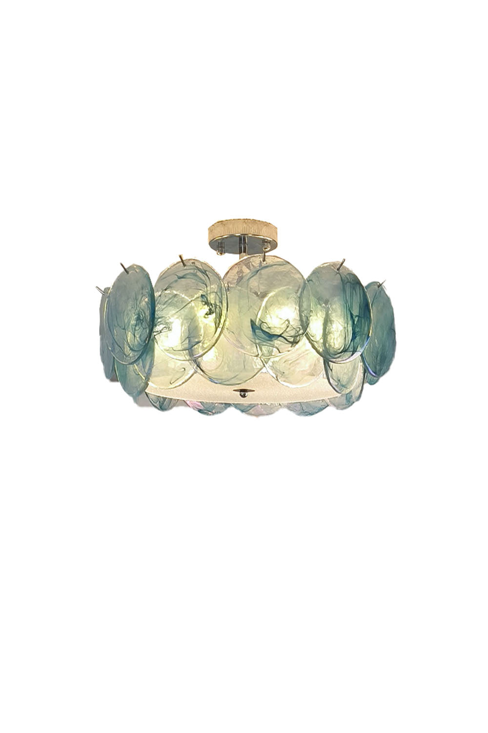 Vistosi-Style Glass Disc Ceiling Light - view 5 | morylighting