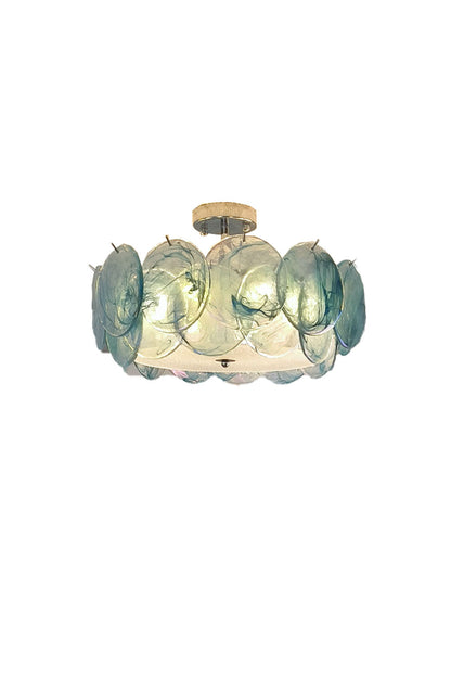 Vistosi-Style Glass Disc Ceiling Light - view 5 | morylighting