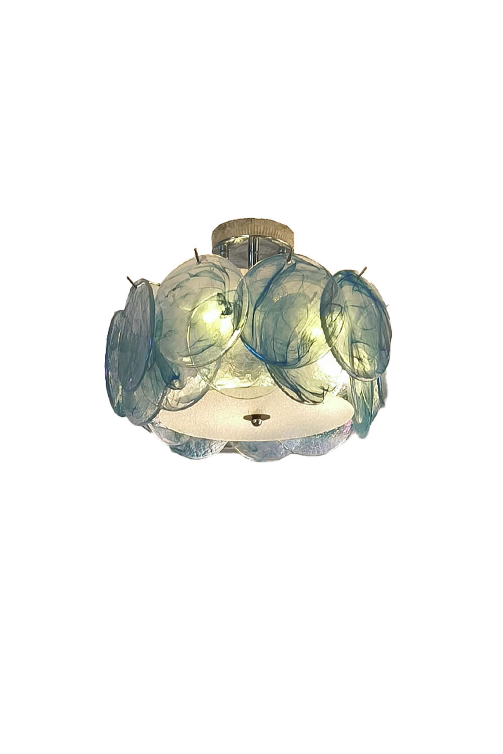Vistosi-Style Glass Disc Ceiling Light | morylighting