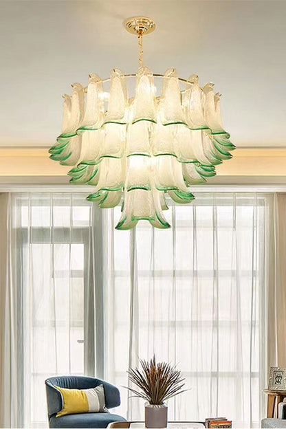 Vistosi-Style Glass Petal Chandelier - view 6 | morylighting