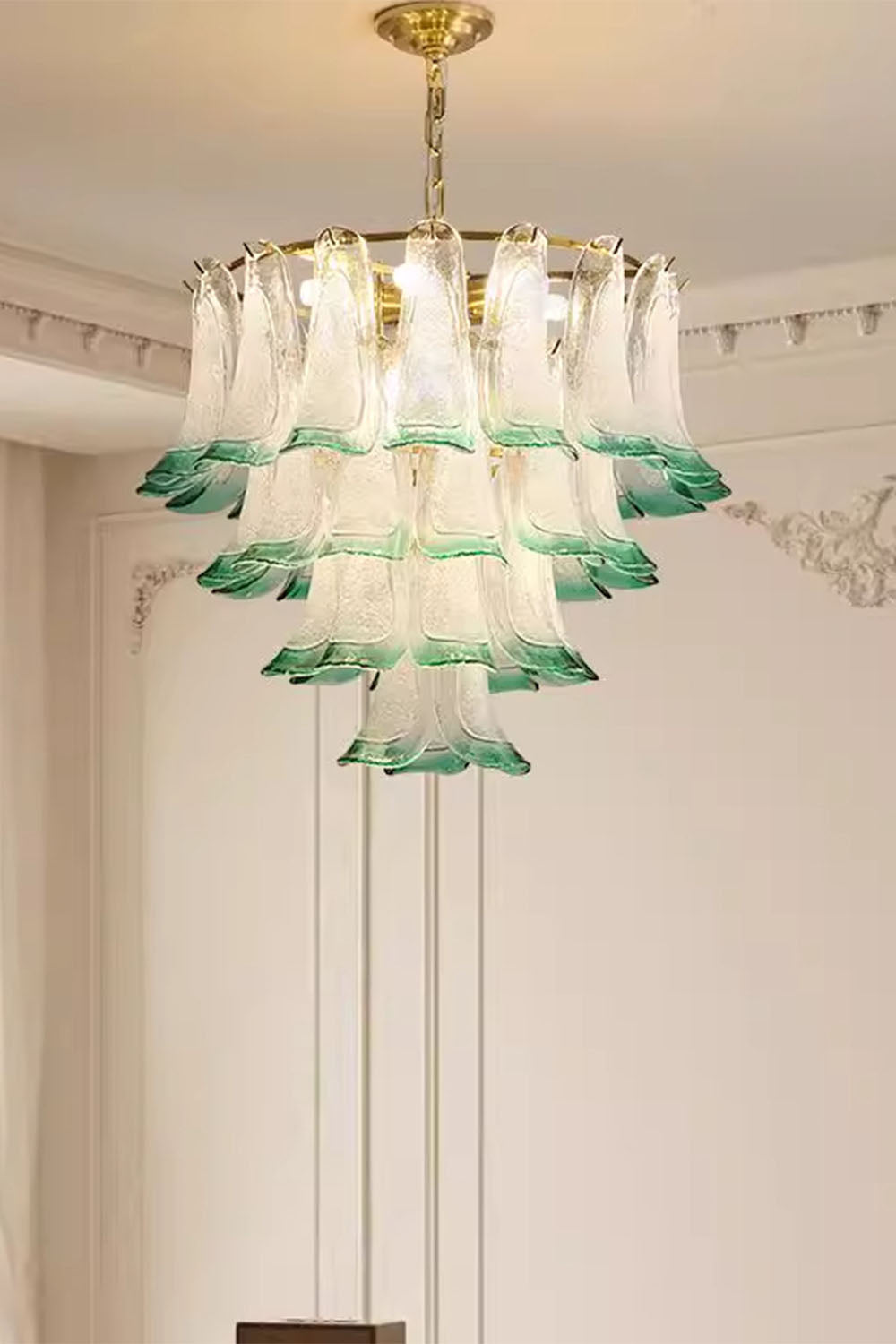 Vistosi-Style Glass Petal Chandelier - view 10 | morylighting