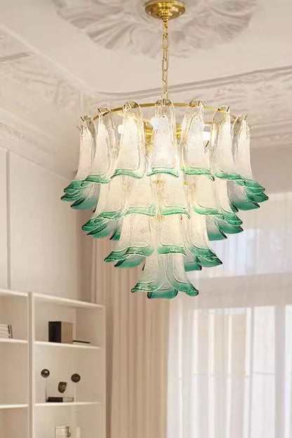Vistosi-Style Glass Petal Chandelier - view 7 | morylighting