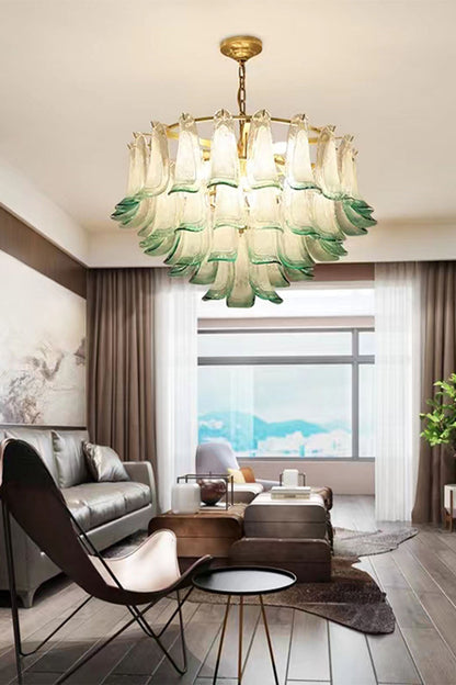 Vistosi-Style Glass Petal Chandelier - view 4 | morylighting