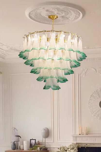 Vistosi-Style Glass Petal Chandelier - view 8 | morylighting
