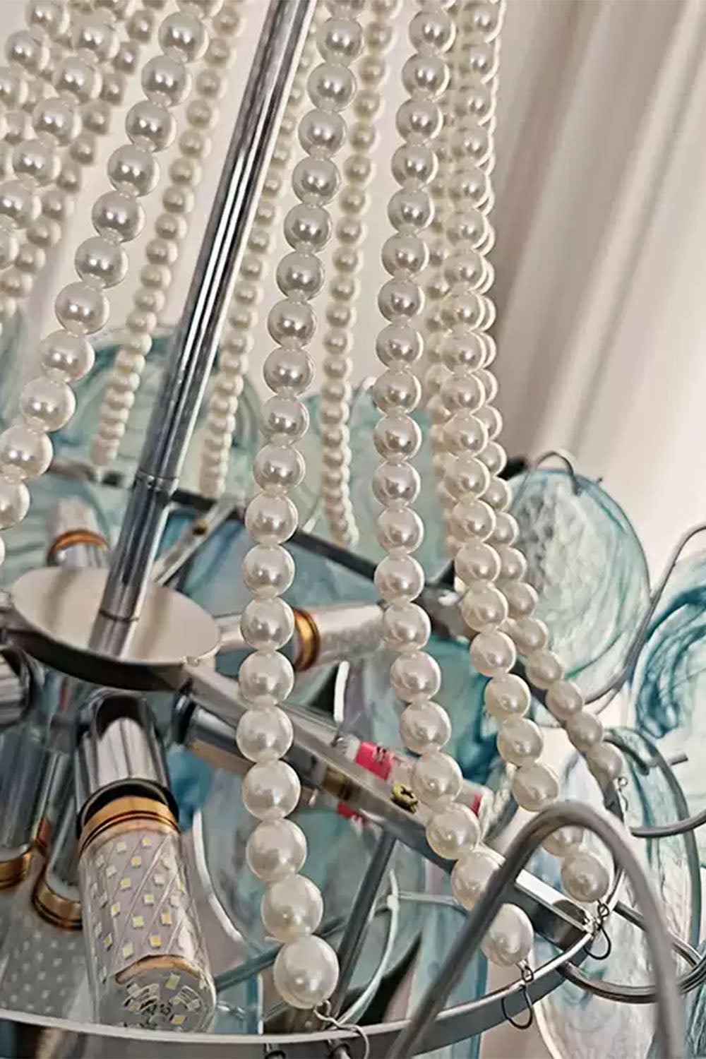 Vistosi Style Glass Pearl Disc Chandelier - view 7 | morylighting