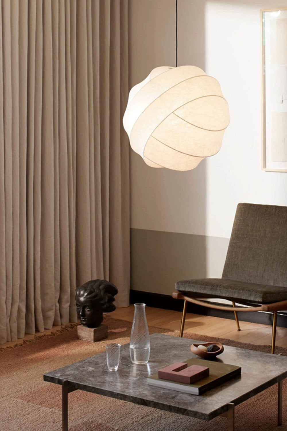 Wabi-Sabi Cocoon Shadow Pendant Light - view 7 | morylighting
