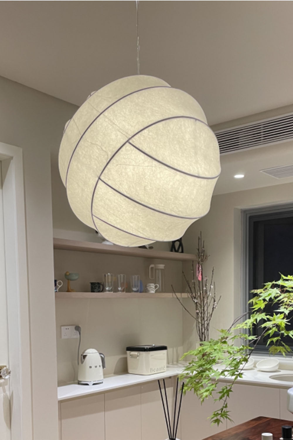 Wabi-Sabi Cocoon Shadow Pendant Light - view 3 | morylighting