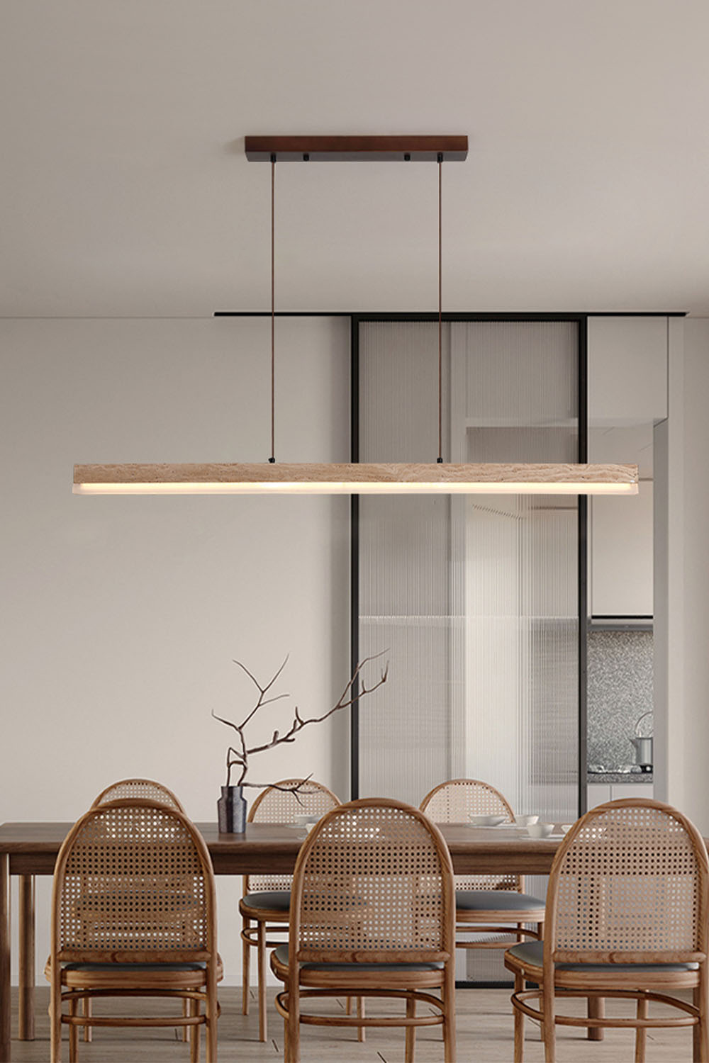 Wabi-sabi Minimalist Long Chandelier - view 5 | morylighting