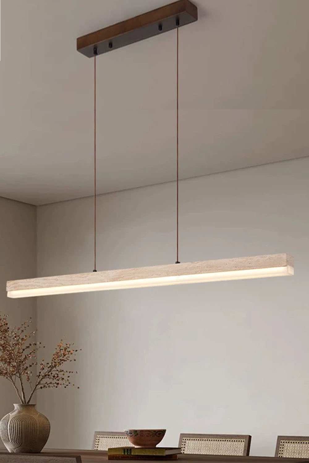 Wabi-sabi Minimalist Long Chandelier - view 6 | morylighting