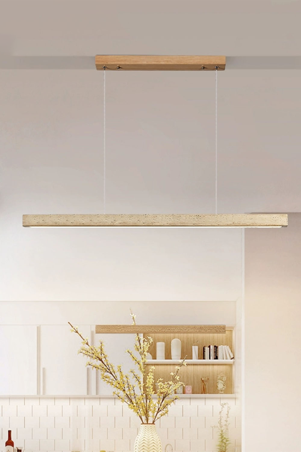 Wabi-sabi Minimalist Long Chandelier - view 3 | morylighting