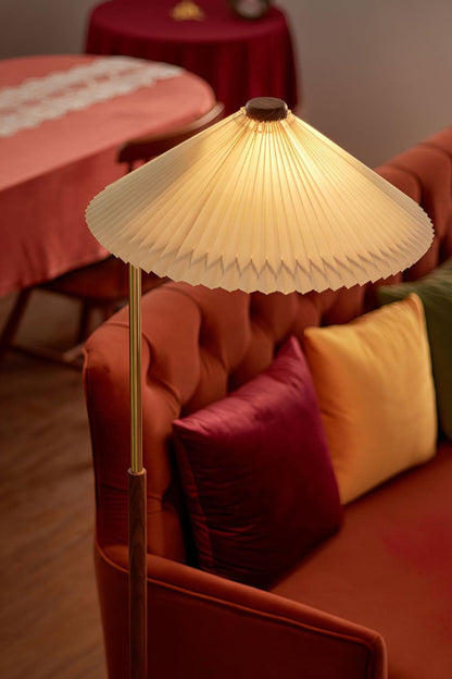 Walnut Brass Floor Lamp - morylighting