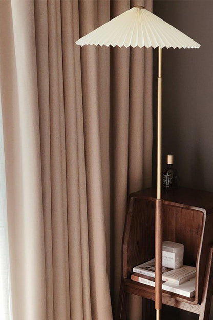 Walnut Brass Floor Lamp - morylighting