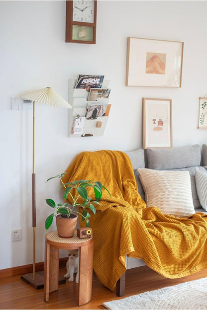 Walnut Brass Floor Lamp - morylighting