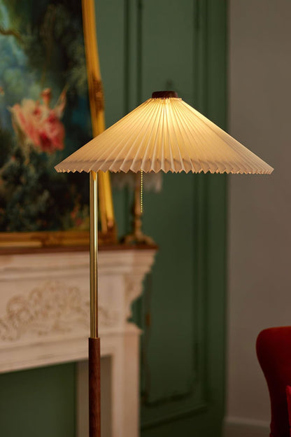 Walnut Brass Floor Lamp - morylighting