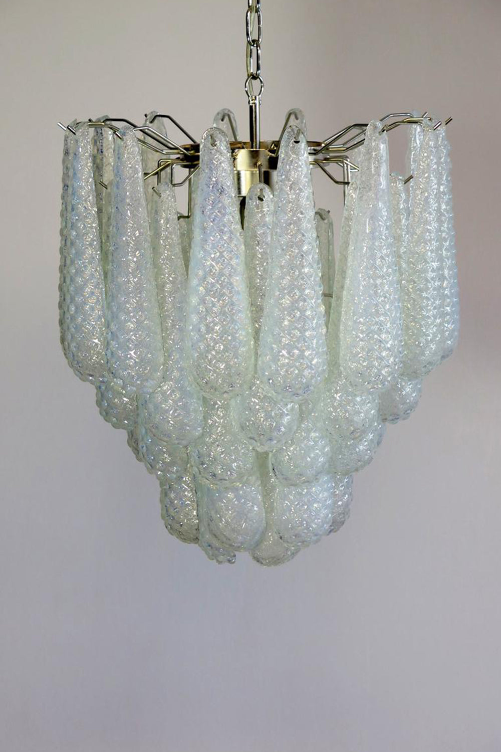 Water Drop Petal Art Glass Chandelier - view 23 | morylighting