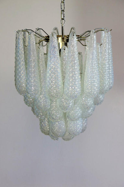 Water Drop Petal Art Glass Chandelier - view 23 | morylighting