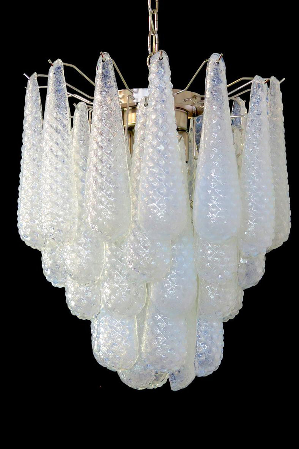 Water Drop Petal Art Glass Chandelier - view 26 | morylighting