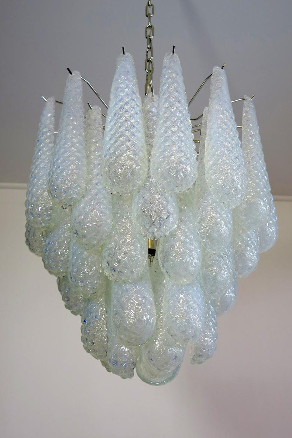 Water Drop Petal Art Glass Chandelier - view 27 | morylighting