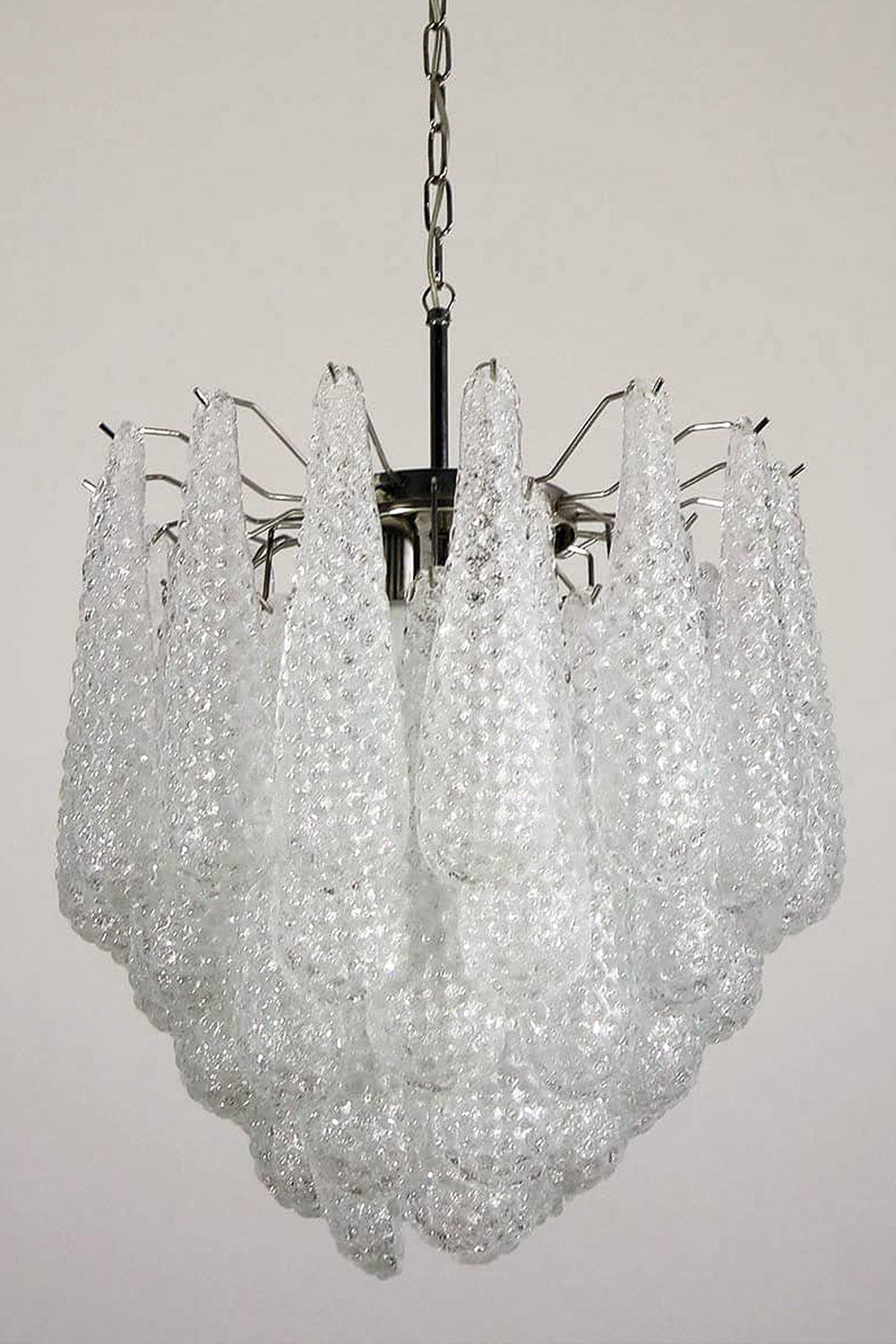 Water Drop Petal Art Glass Chandelier - view 17 | morylighting