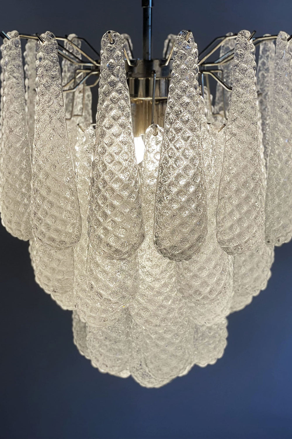 Water Drop Petal Art Glass Chandelier - view 16 | morylighting