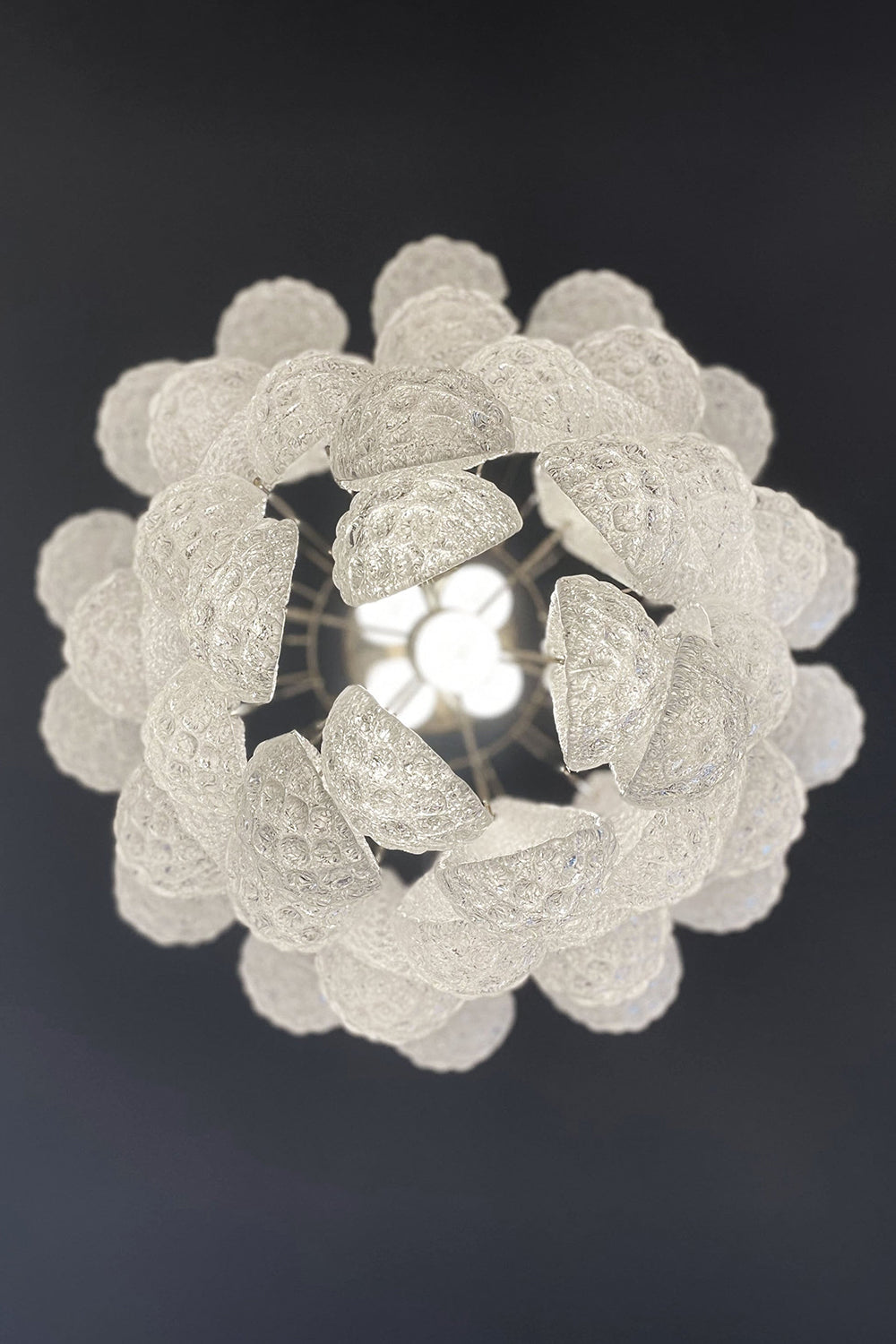 Water Drop Petal Art Glass Chandelier - view 19 | morylighting