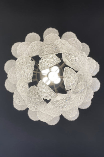 Water Drop Petal Art Glass Chandelier - view 19 | morylighting