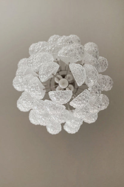 Water Drop Petal Art Glass Chandelier - view 20 | morylighting