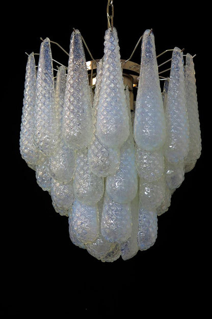 Water Drop Petal Art Glass Chandelier - view 22 | morylighting
