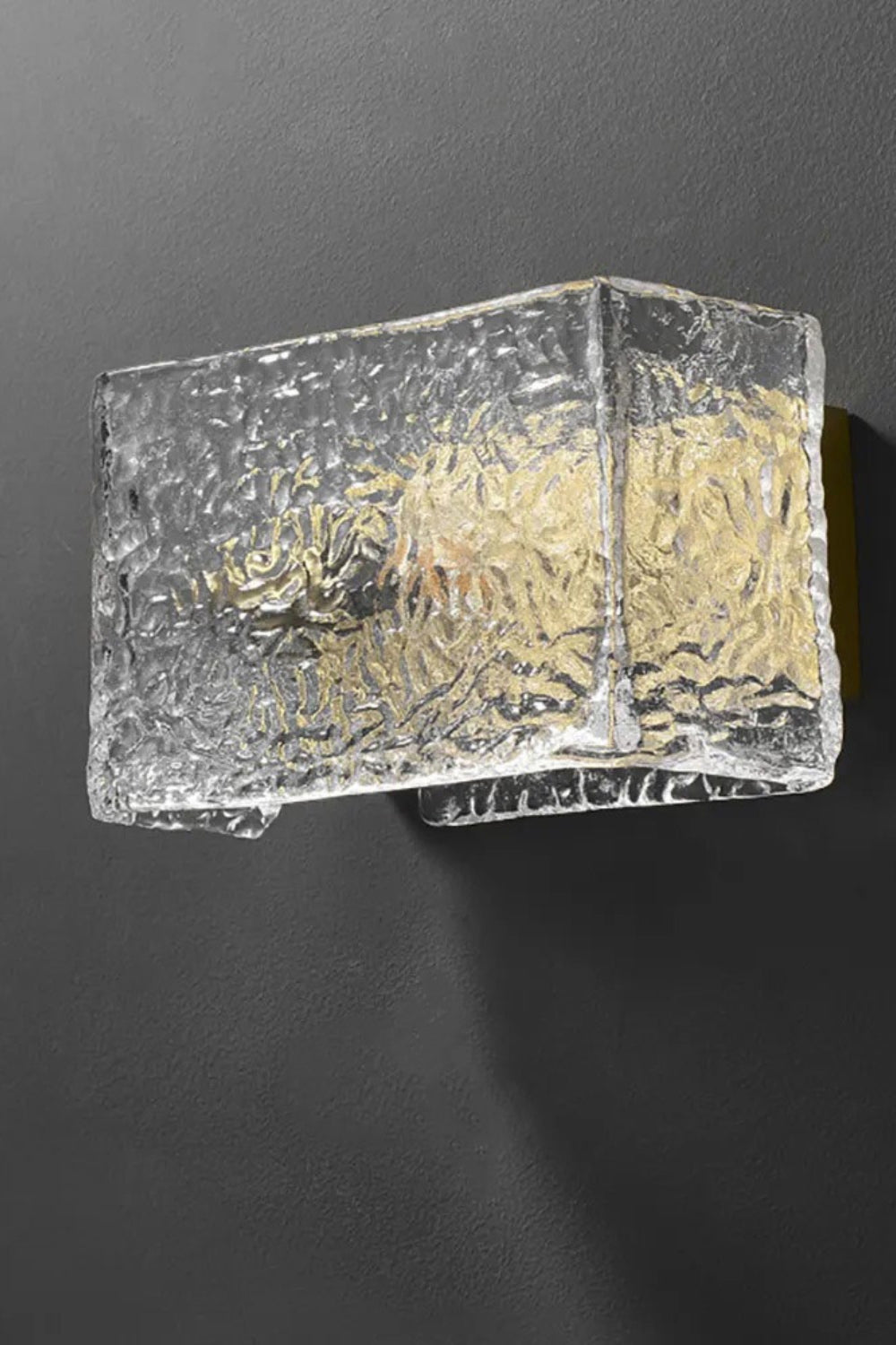 Water Pattern Glass Square Wall Sconce Lamp - morylighting