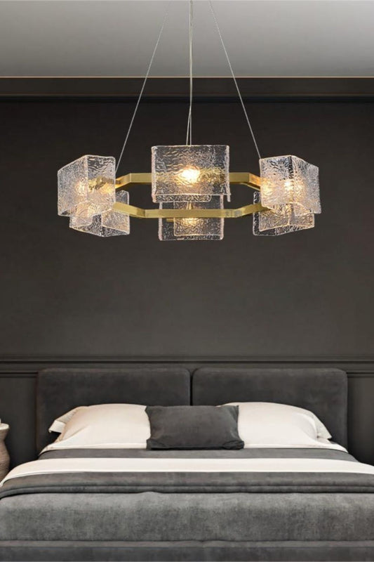 Water ripple glass chandelier - morylighting