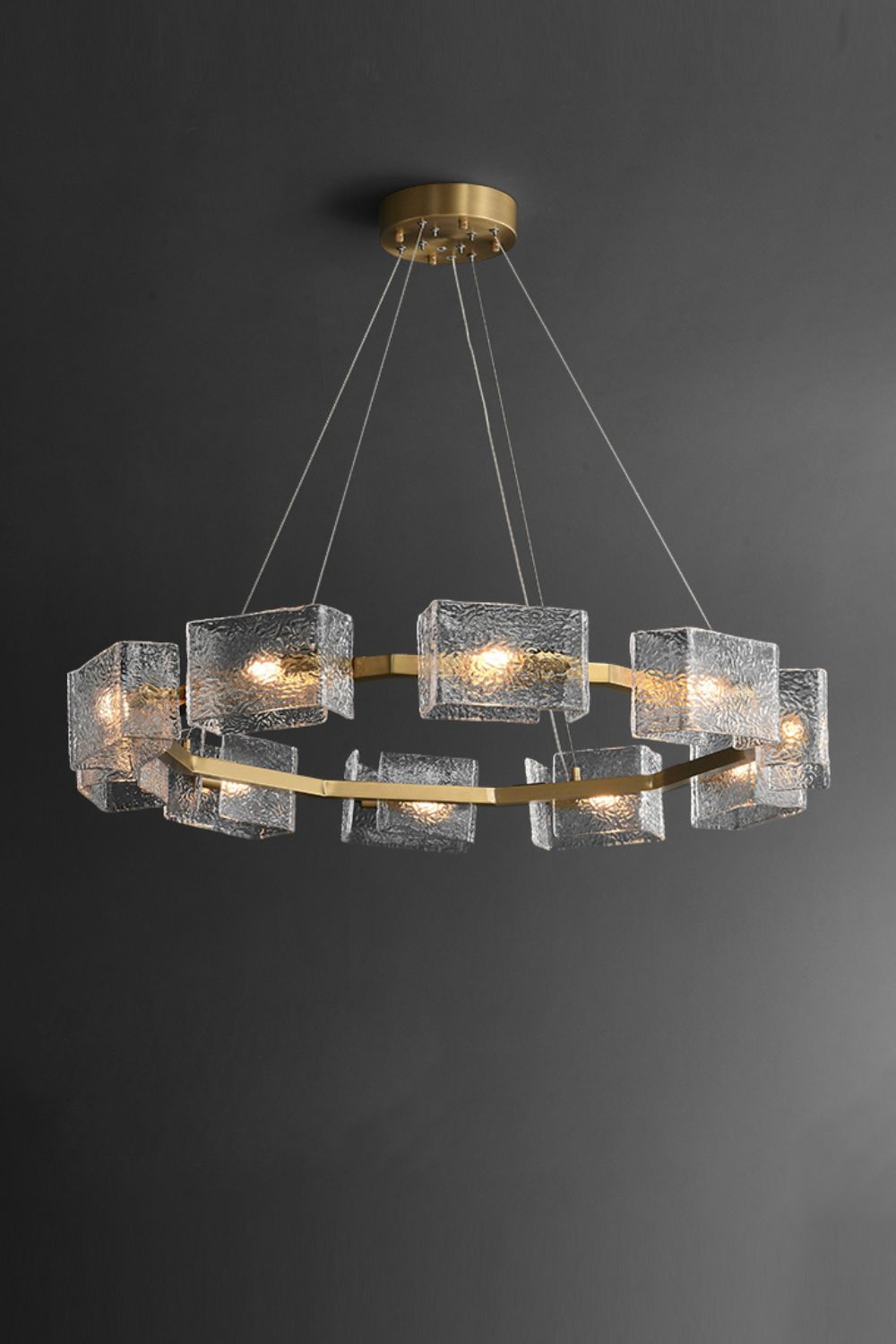 Water ripple glass chandelier - morylighting