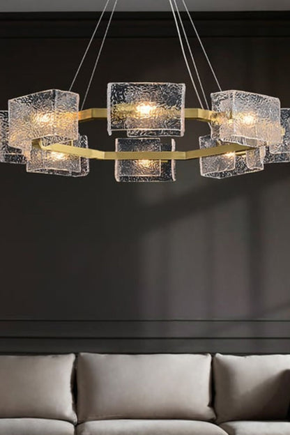 Water ripple glass chandelier - morylighting