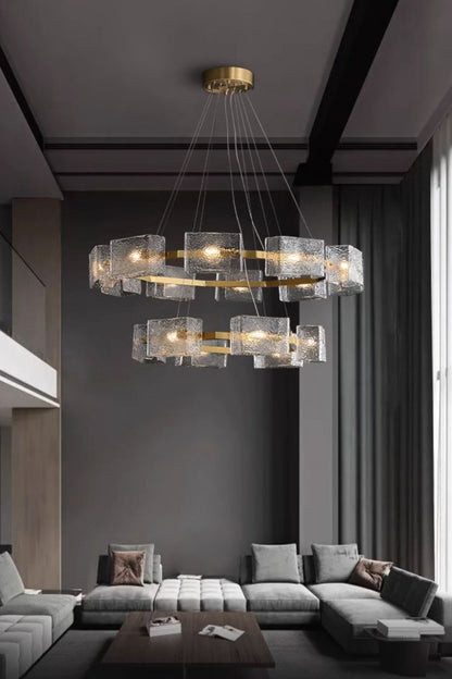 Water ripple glass chandelier - morylighting