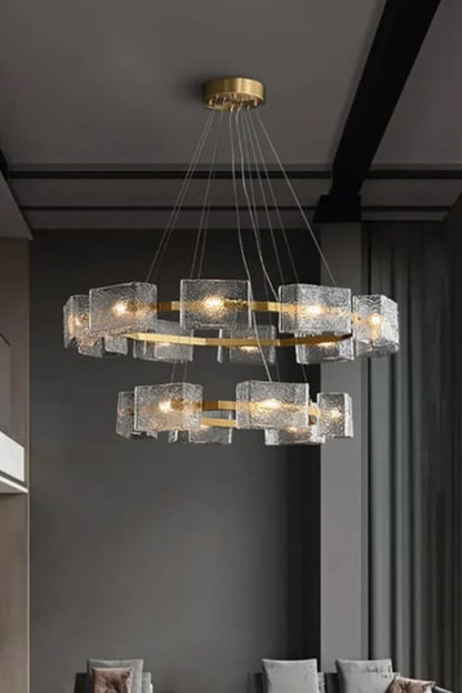 Water ripple glass chandelier - morylighting