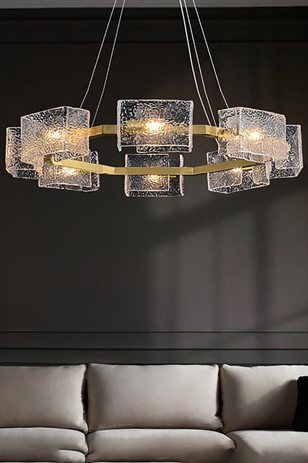 Water ripple glass chandelier - morylighting
