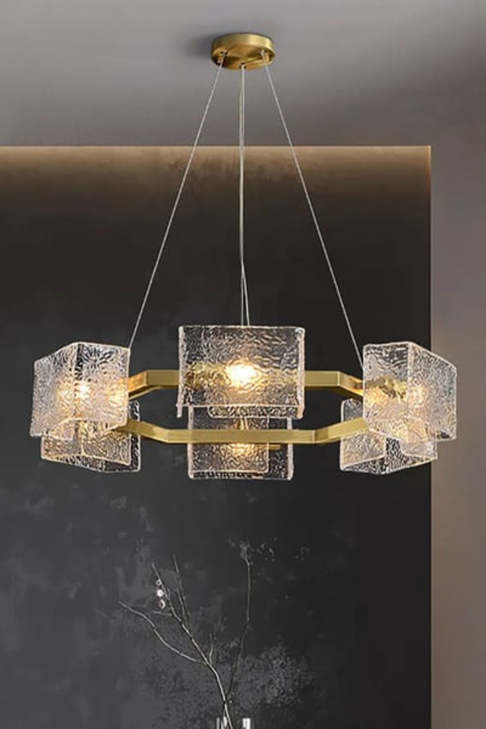 Water ripple glass chandelier - morylighting