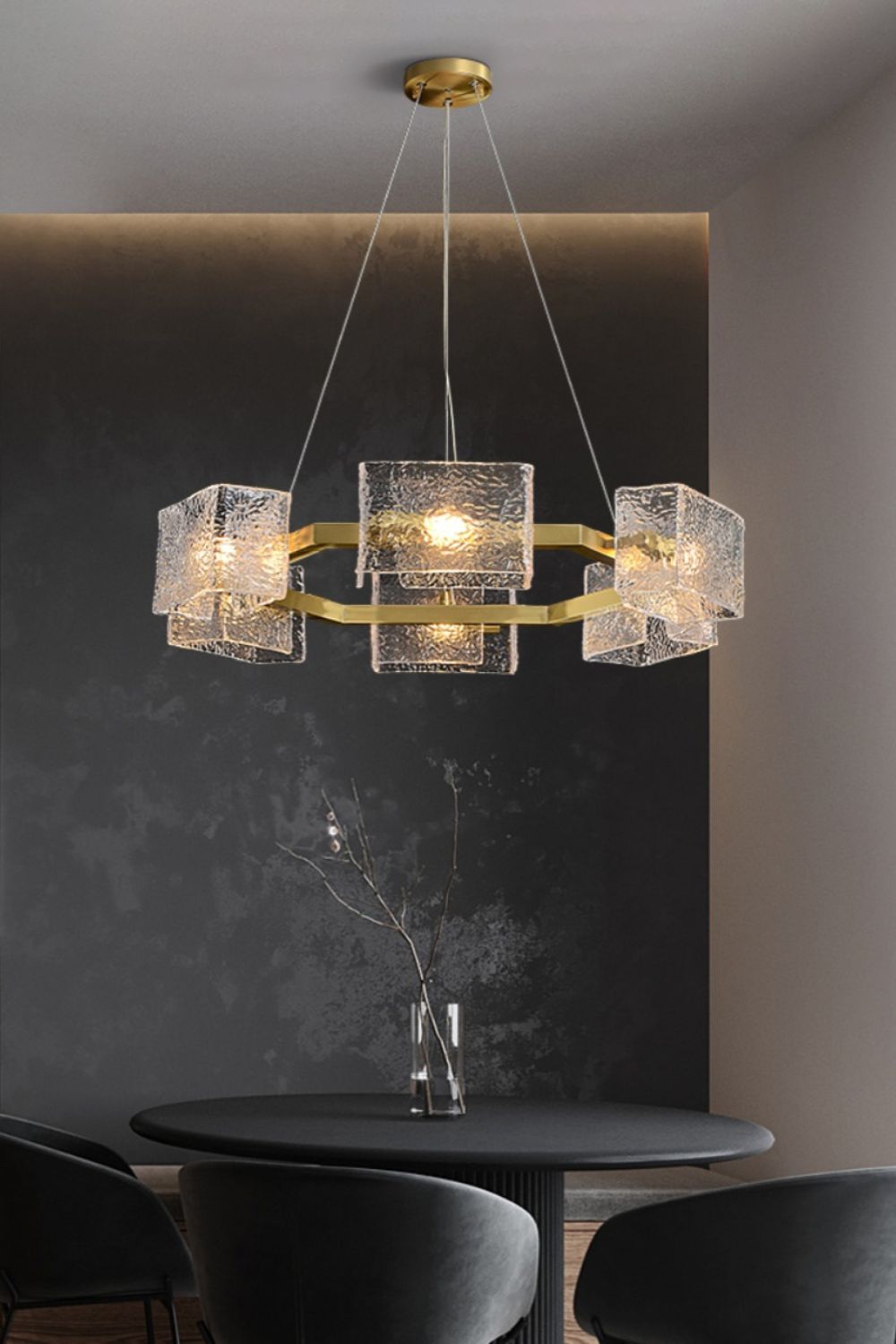 Water ripple glass chandelier - morylighting
