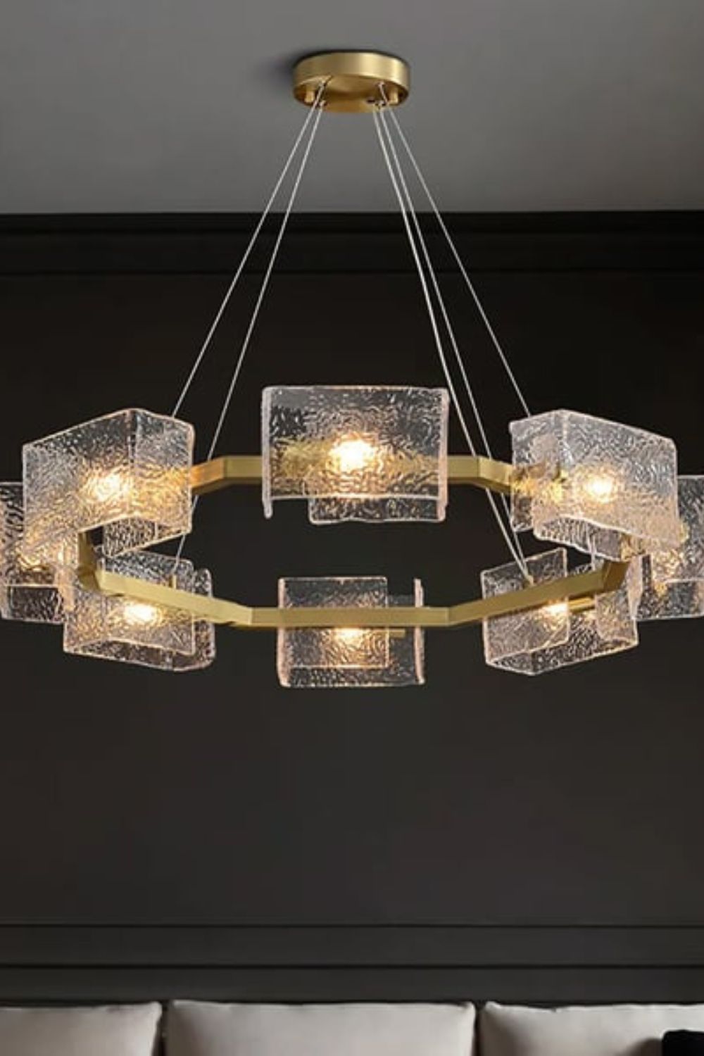 Water ripple glass chandelier - morylighting