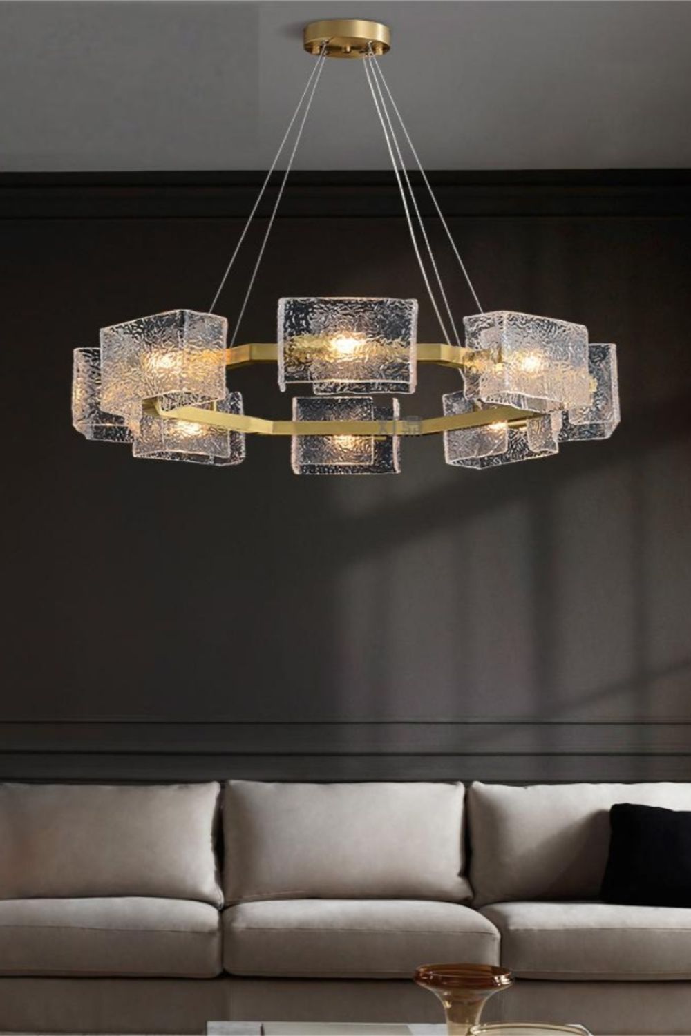 Water ripple glass chandelier - morylighting
