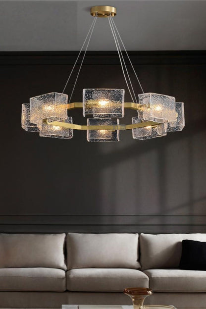 Water ripple glass chandelier - morylighting