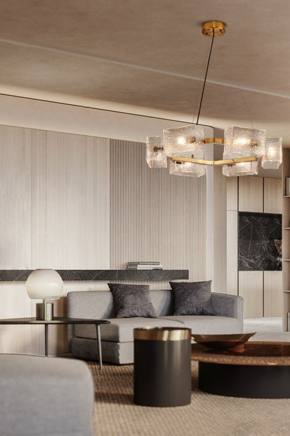 Water ripple glass chandelier - morylighting